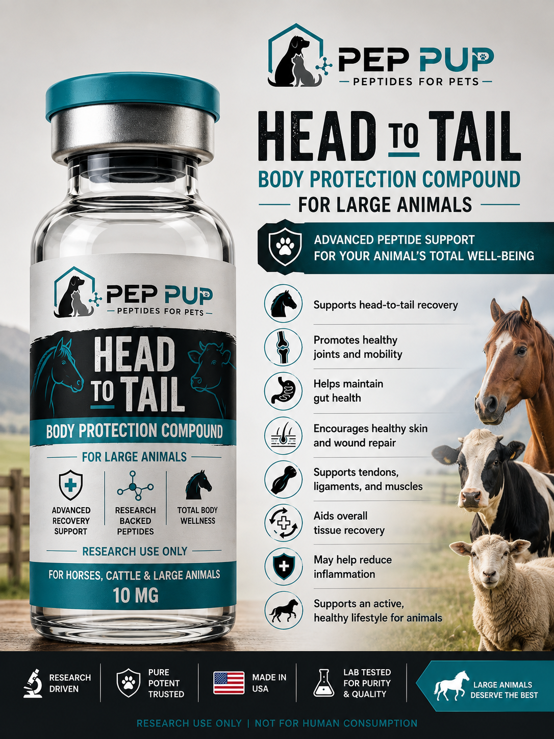 Head to tail body protection compound LARGE ANIMAL